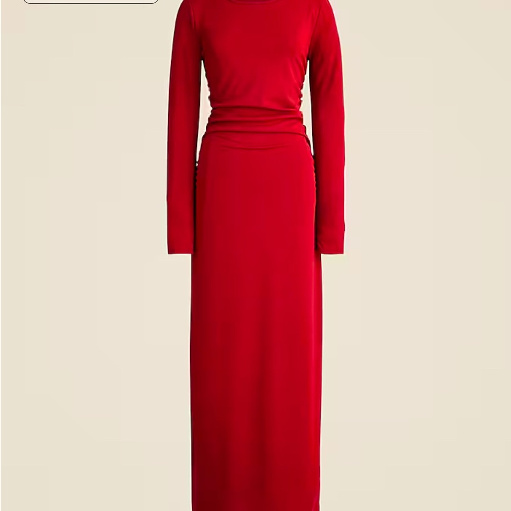 J. Crew Long-sleeve dress in jersey crepe in Berry Sangria NWT